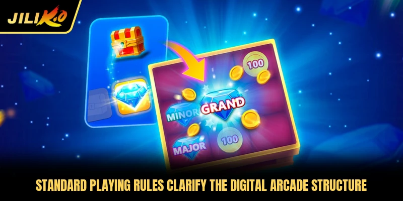 Standard playing rules clarify the digital arcade structure