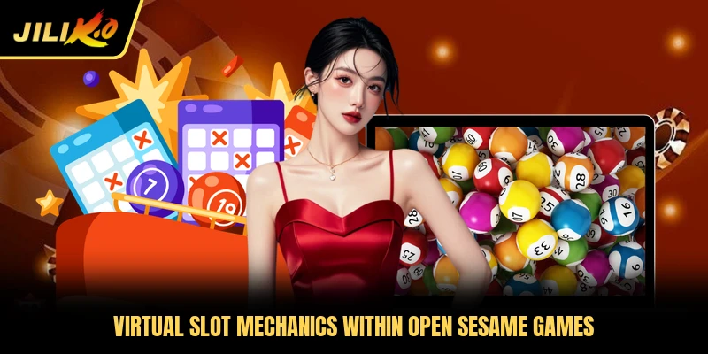 Virtual slot mechanics within Open Sesame games